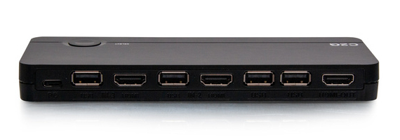 KVM Switch - USB-C/HDMI 3-Input Combo to HDMI 1-Output with Power Delivery - 4K 60Hz (TAA Compliant)