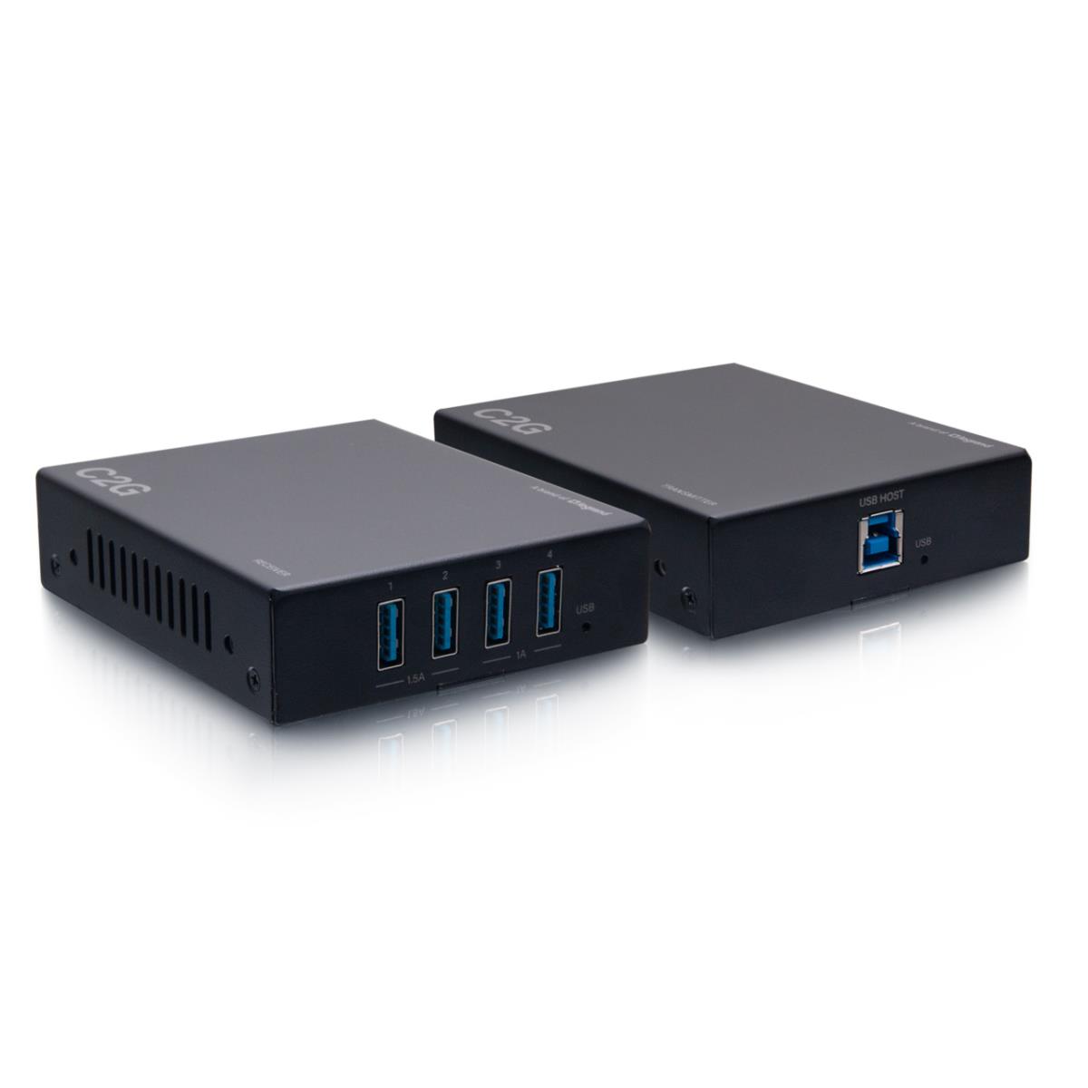 Superbooster 4-Port USB over CAT6a Extender Kit - USB 3.2 Gen1 (5Gbps)