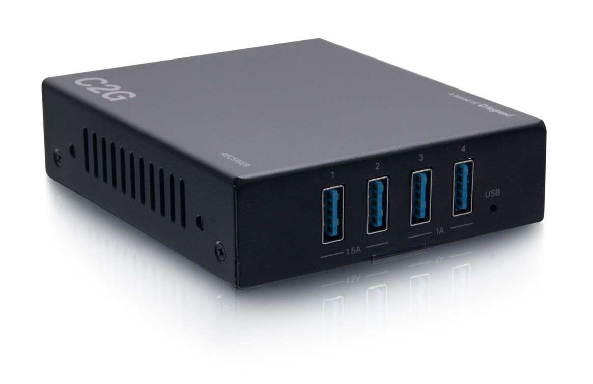 Superbooster 4-Port USB over CAT6a Extender Kit - USB 3.2 Gen1 (5Gbps)