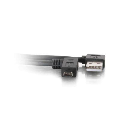 USB 2.0 A Right Angle Male to Micro-USB B Right Angle Male Cable - 1m