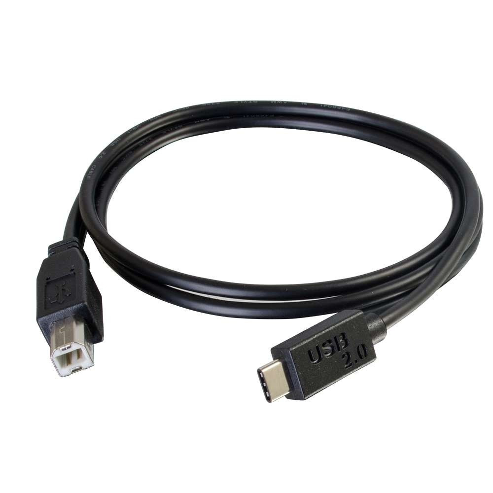 USB 2.0 USB-C to USB-B Cable M/m - Black - 2m