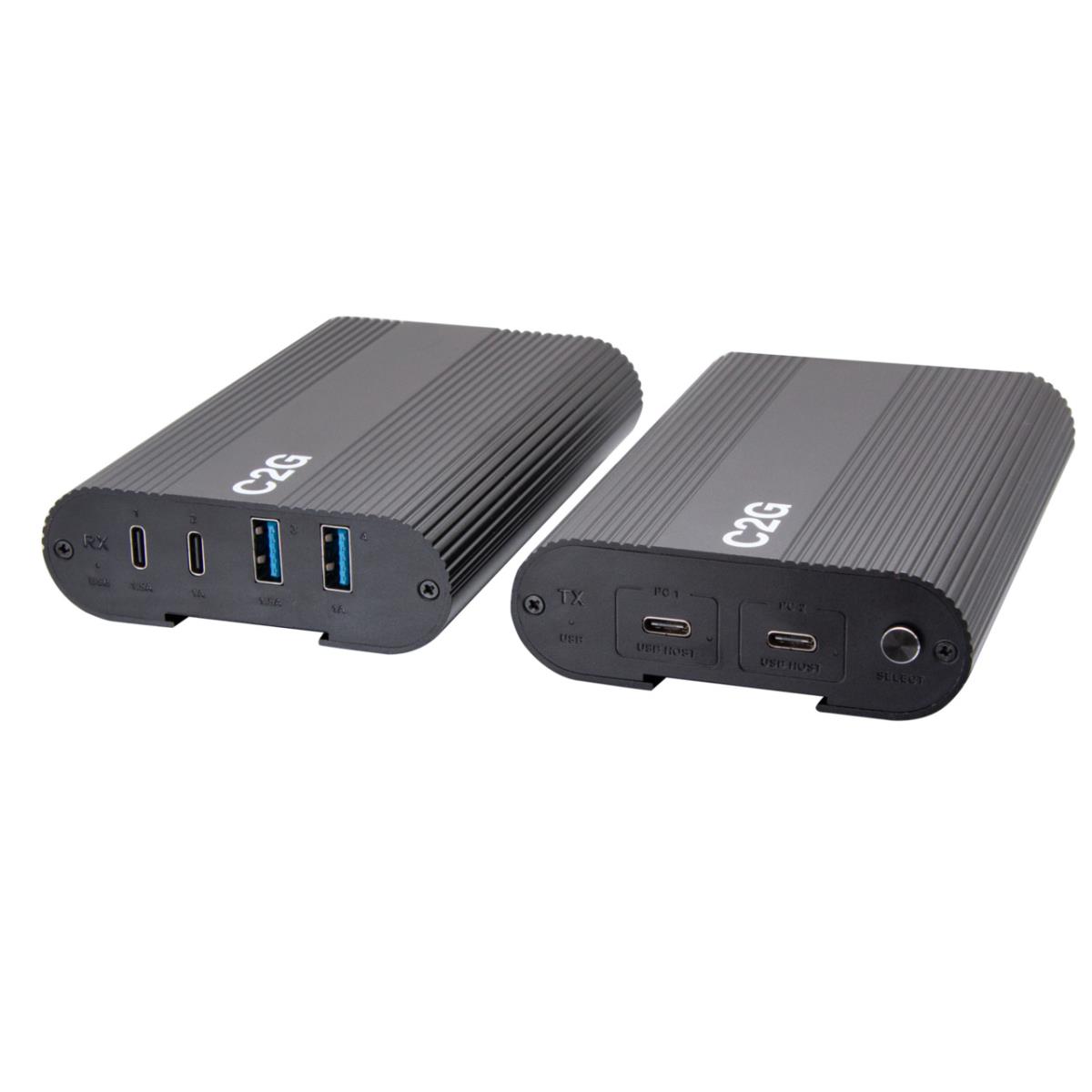 Superbooster 2x4 USB Over CAT6a Extender Switch - USB 3.2 Gen1 (5gbps)