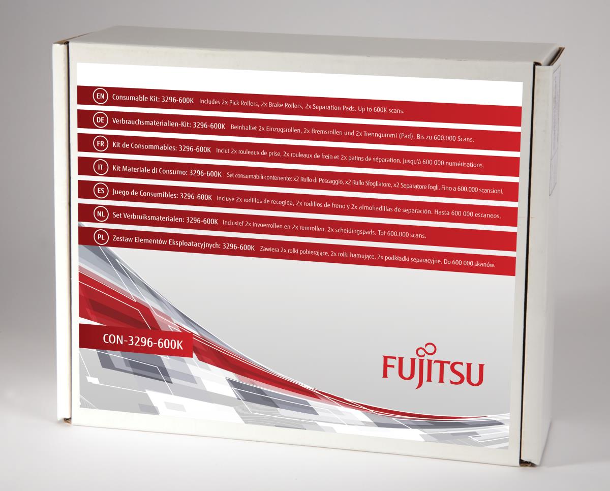 Consumable Kit 3296-600k Includes 2x Pick Rollers, 2x Brake Rollers, 2x Separation Pads Estimated Life Up To 600k Scans For 4860c2 / Fi-4860c