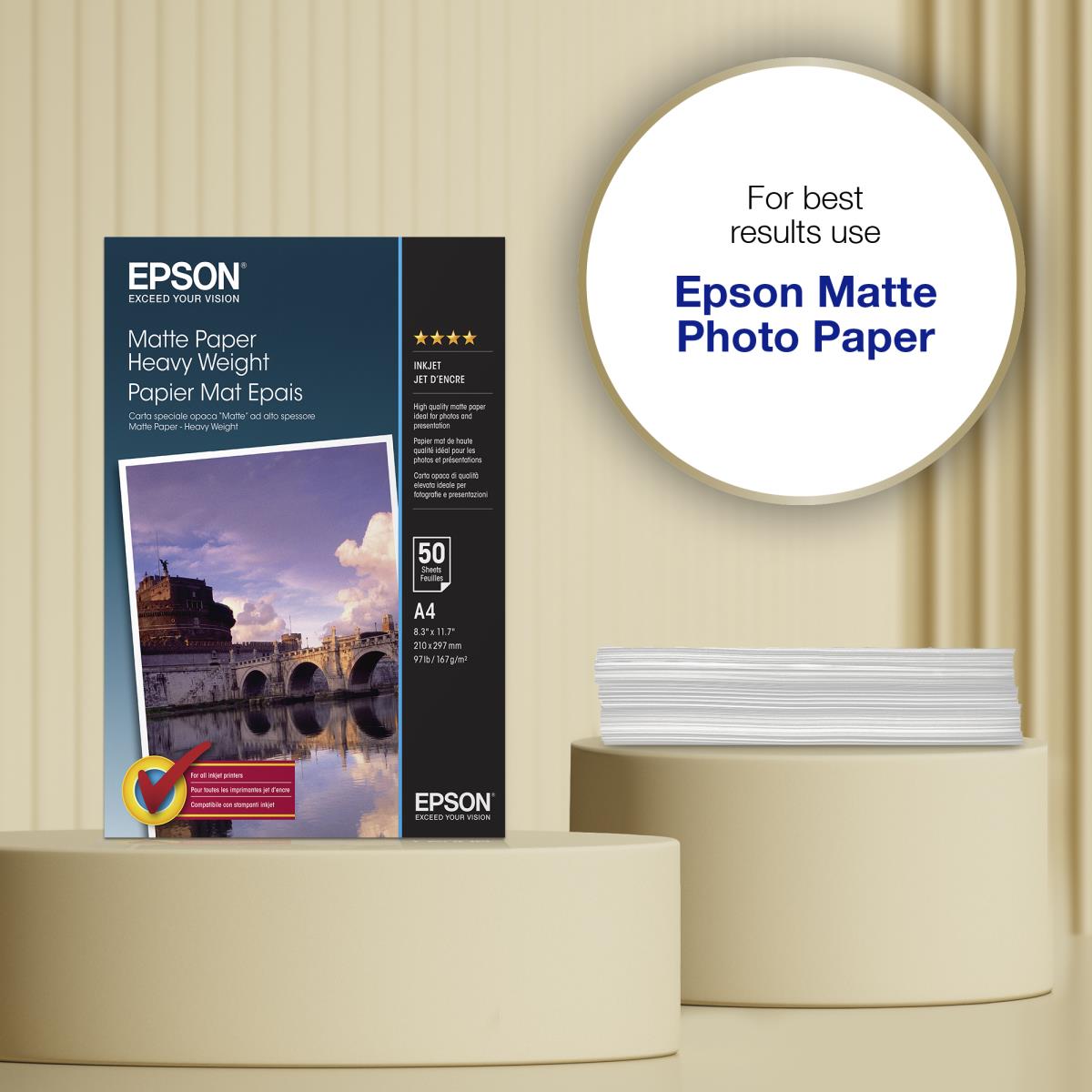 Paper Matte Heavyweight A4 50-sheet (c13s041256)