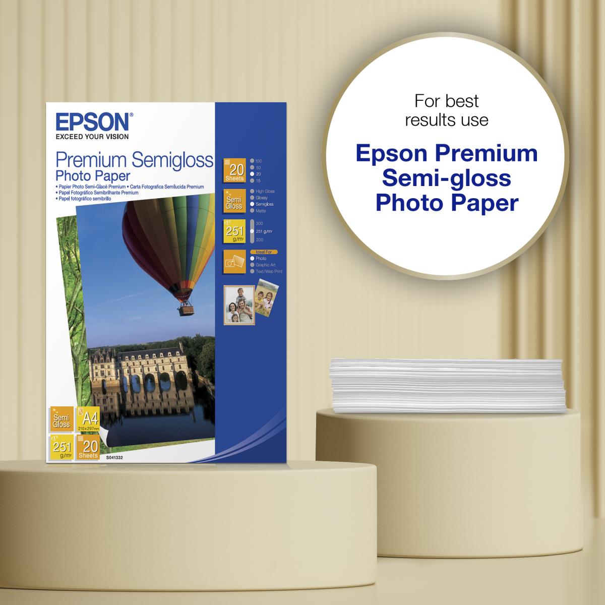 Paper Photo Premium Semigloss A4 20sheet (c13s041332)