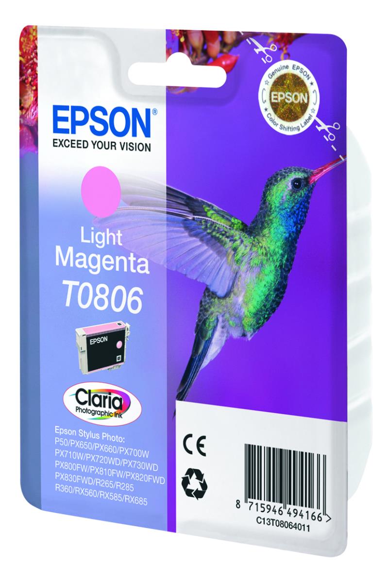Ink Cartridge - T0806 Hummingbird - 7.4ml - Light Magenta