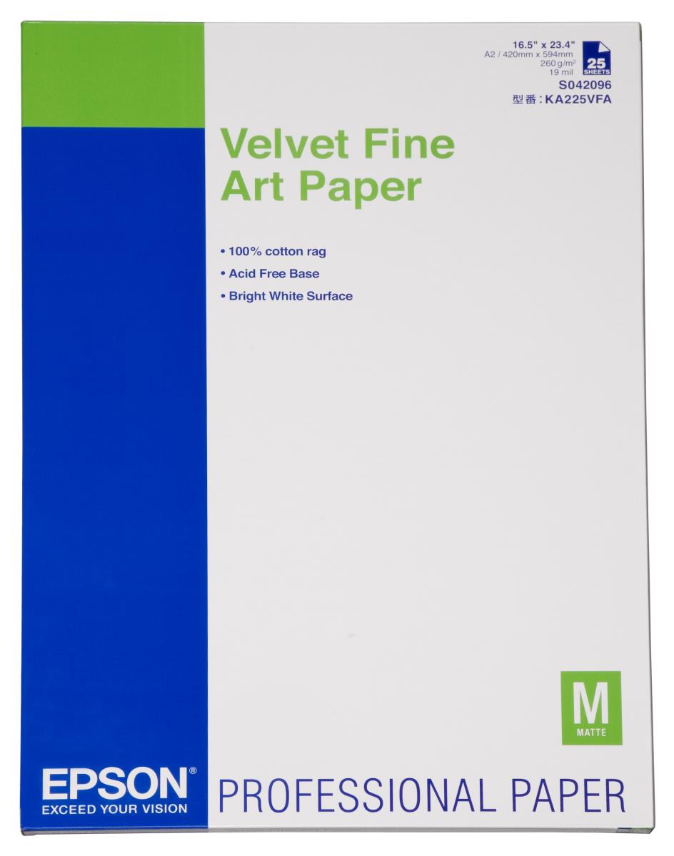 Velvet Fine Art Paper A2 25sheets (c13s042096)