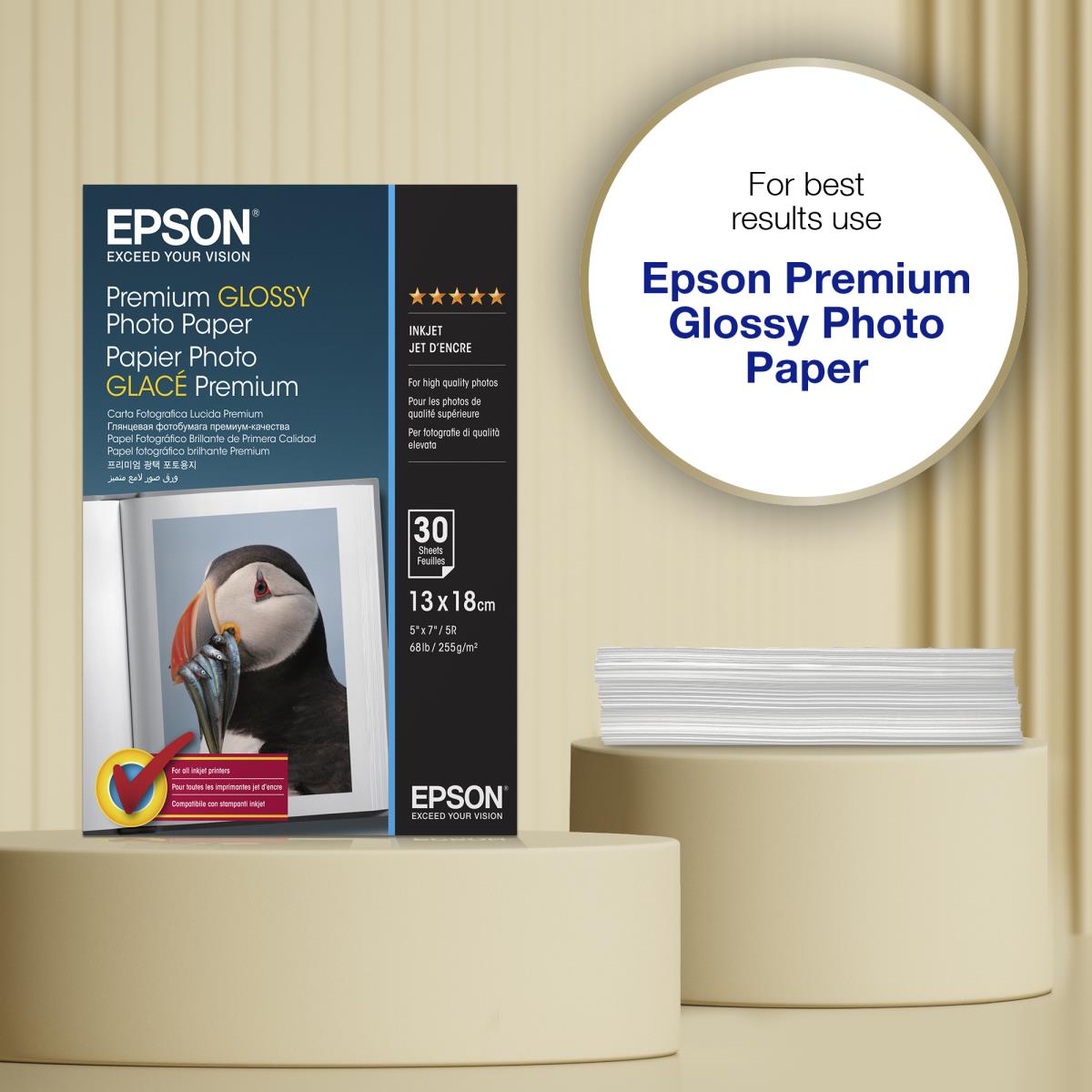 Premium Glossy Photo Paper 13x18cm 255 G/m2 30sheets