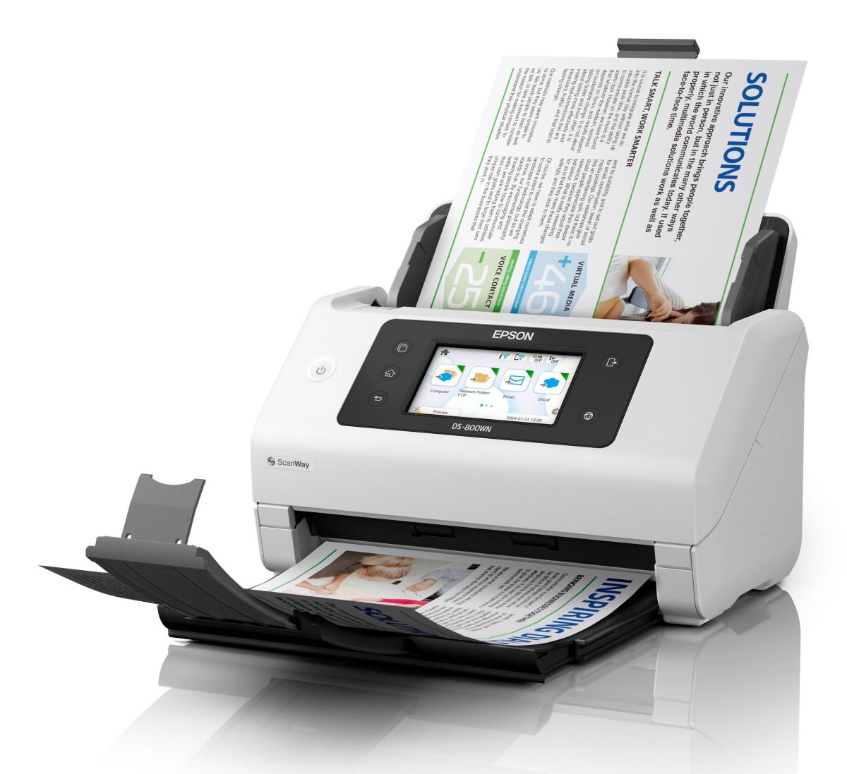 Workforce Ds-800wn - Compact Wi-Fi Scanner - A4 - 600 Dpi - USB 3.2/ Wi-Fi