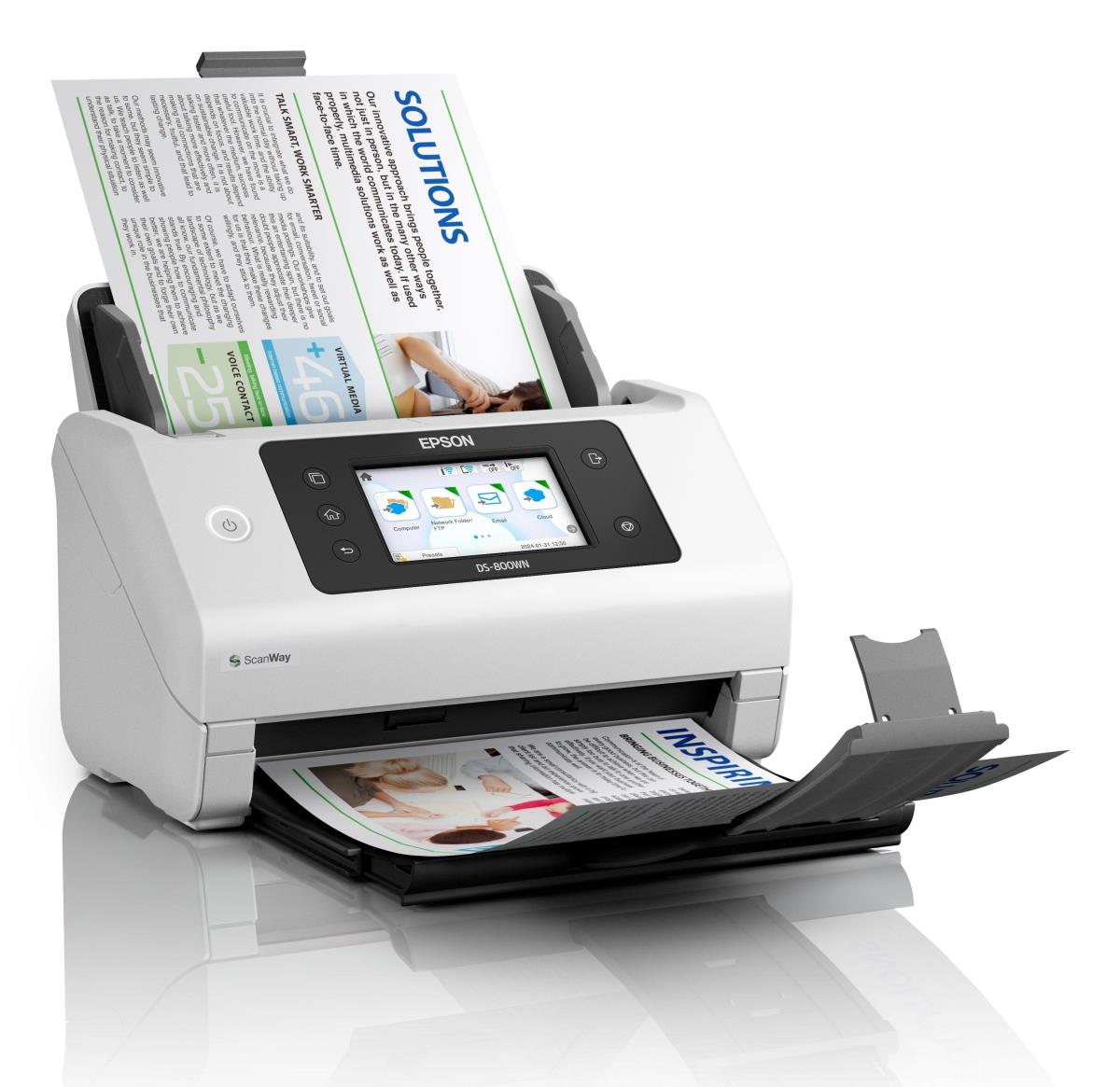 Workforce Ds-800wn - Compact Wi-Fi Scanner - A4 - 600 Dpi - USB 3.2/ Wi-Fi