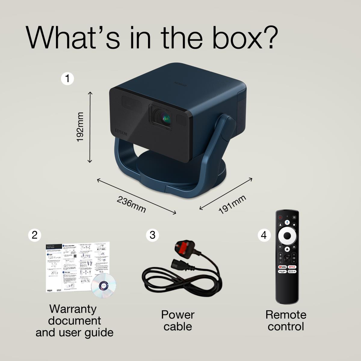 Ef-22n - Projector - 3LCD 1000 Lm Full Hd - USB / Hdmi