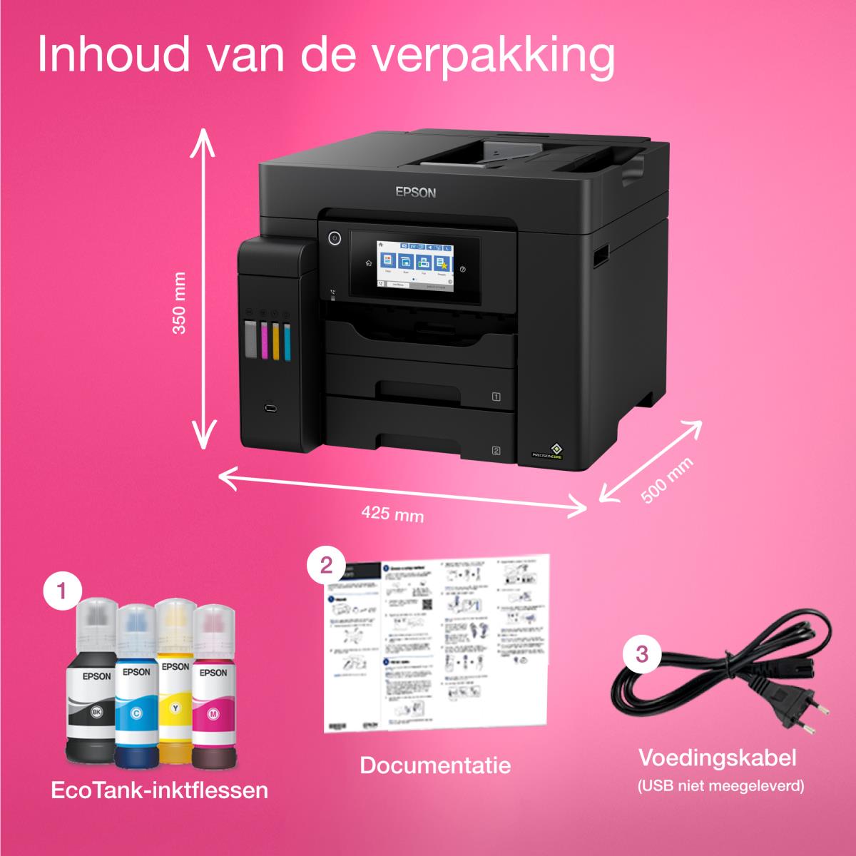 Ecotank Pro Et-5855 - Multifunction Printer - Inkjet - A4 - USB / Wi-Fi