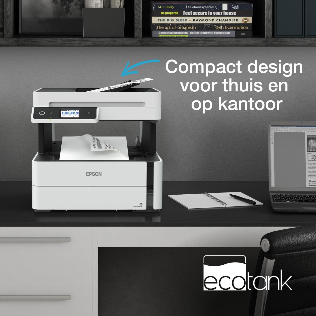 Ecotank  Et-m3180b - Mono Multifunction Printer - Inkjet - A4 - USB / Ethernet / Wi-Fi