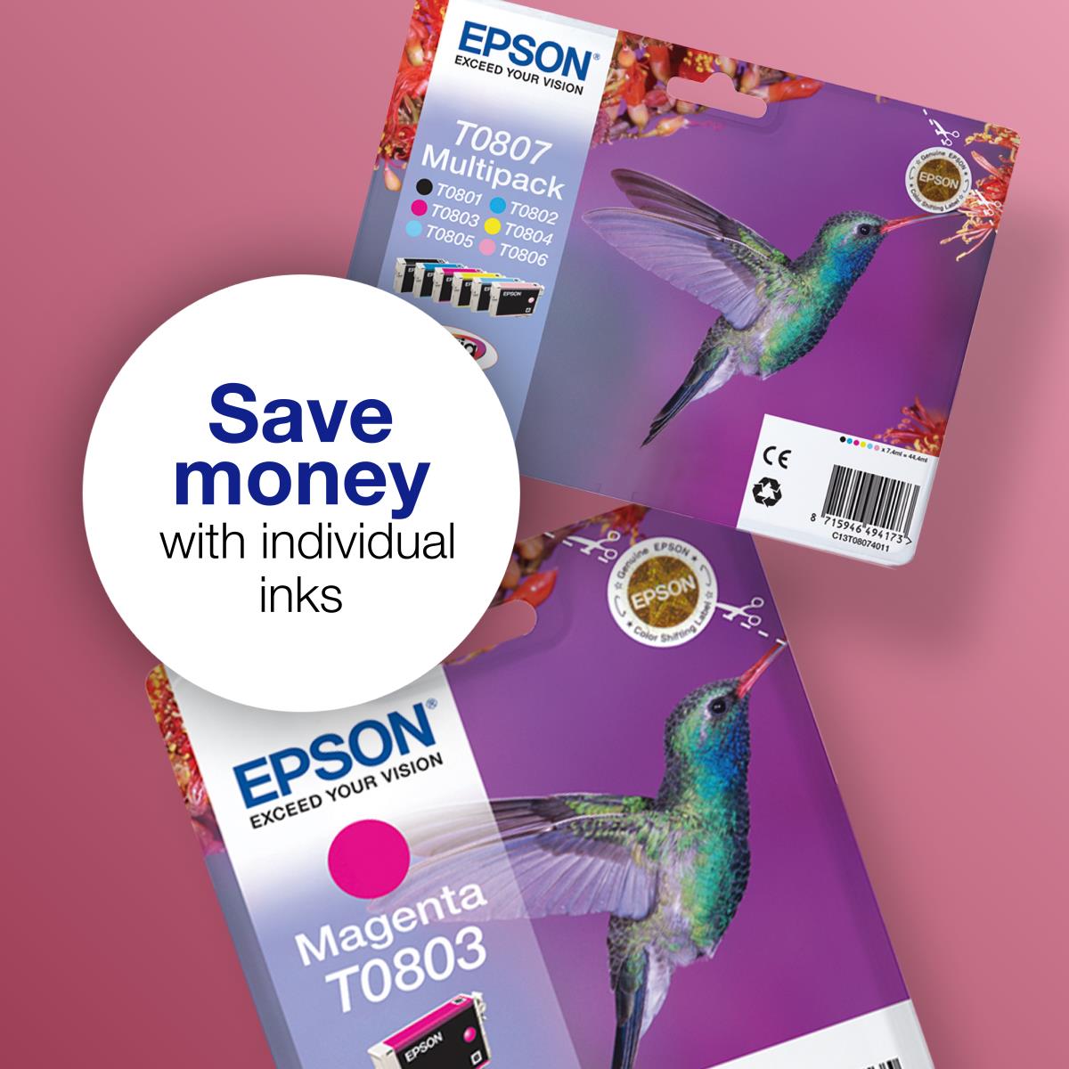 Ink Cartridge - T0805 Hummingbird - 7.4ml - Light Cyan Sec
