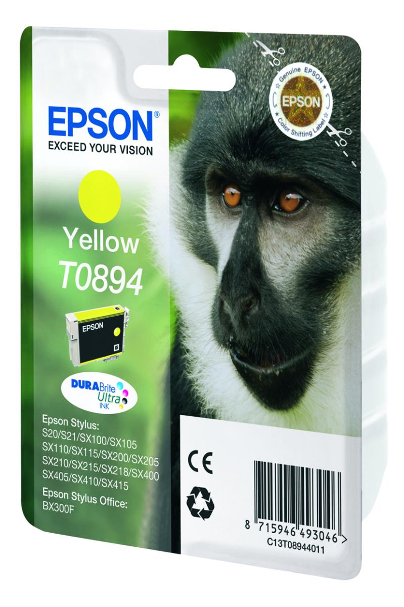 Ink Cartridge - T0894 Monkey - 3.5ml - Yellow Sec
