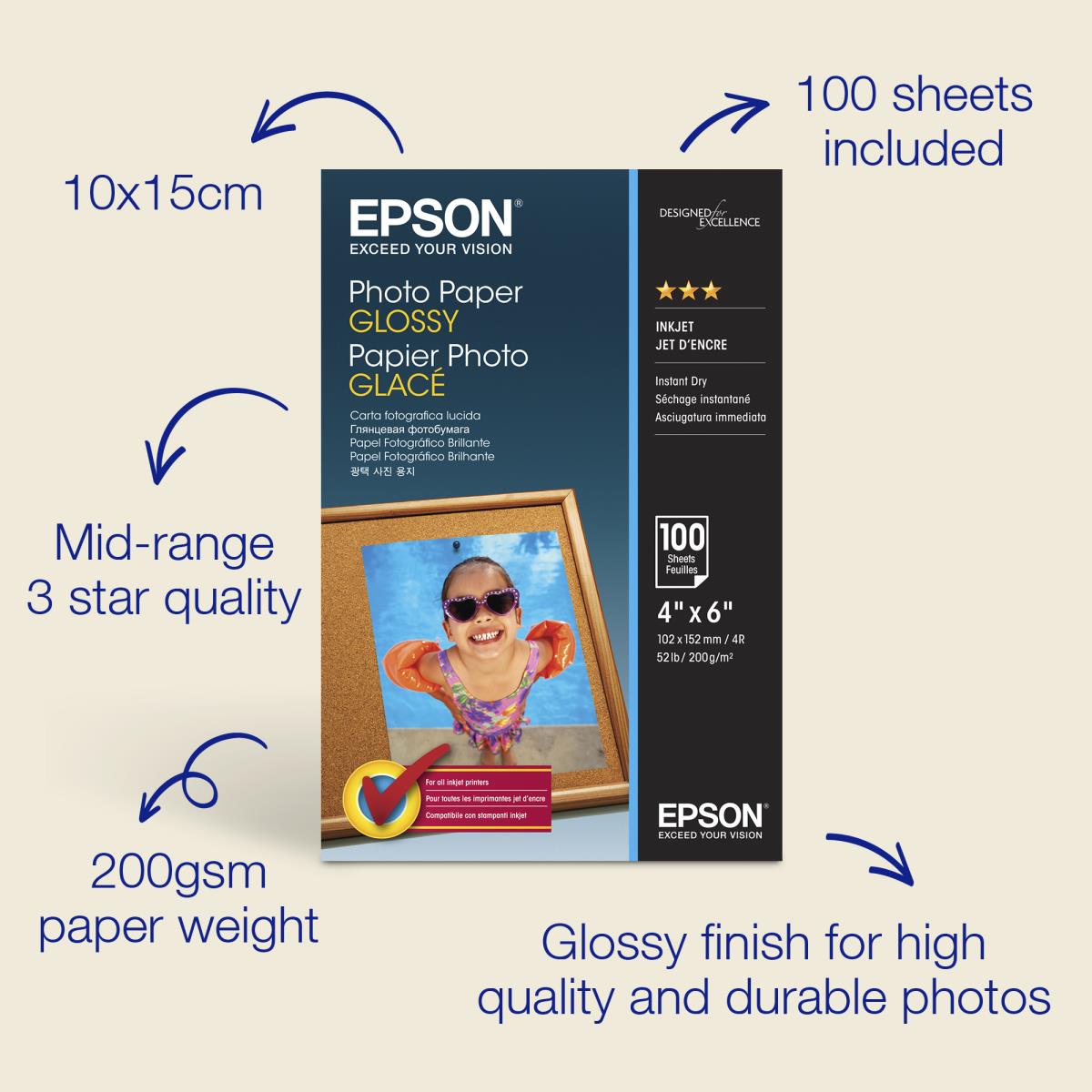 Photo Paper Glossy 10x15cm 100 Sheet