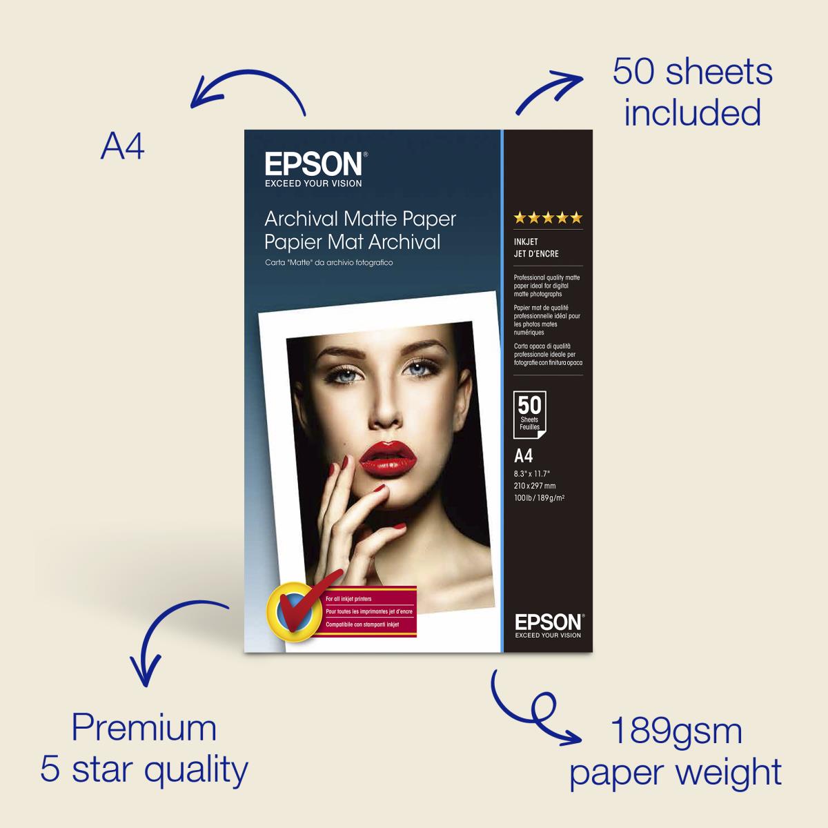Archival Paper Matte A4 For 2000p