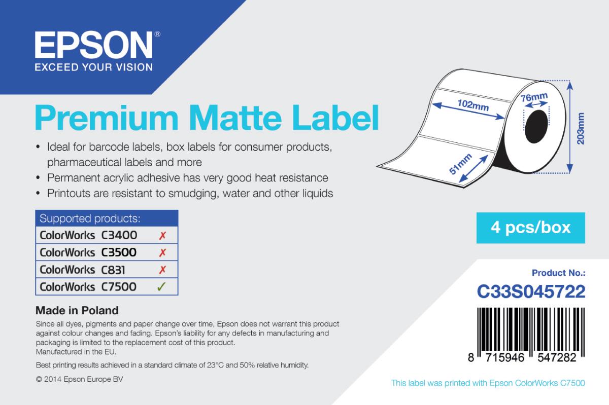 Premium Matte Die-cut 102mmx51mm 2310 Lbls