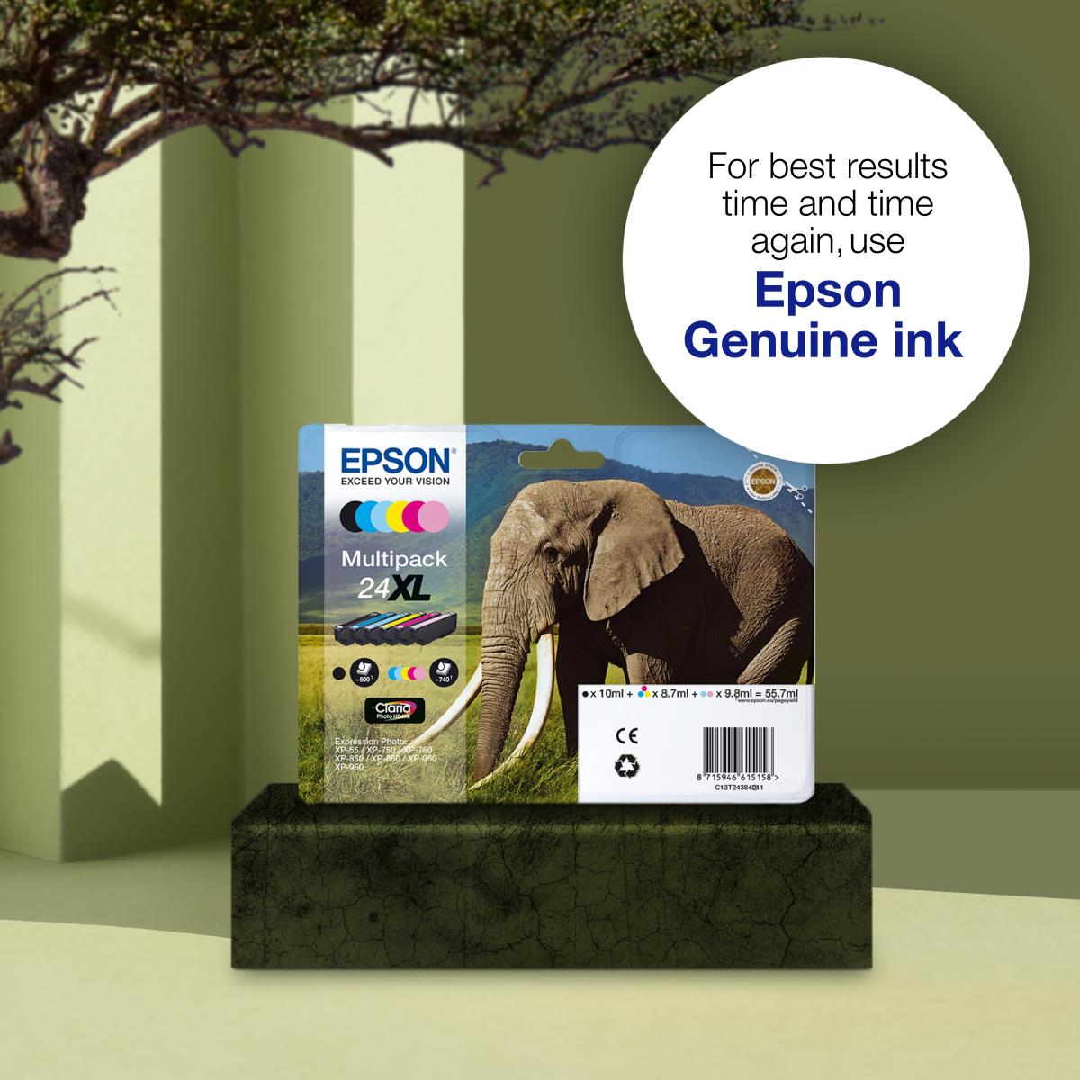 Ink Cartridge - 24 Elephant - Black/ Cyan / Light.cyancy / Magenta / Light Magenta