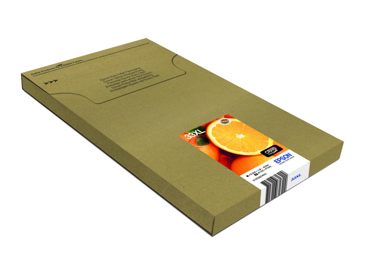 Ink Cartridge - 33xl Oranges - 8.9ml Cyan / Magenta / Yeloow / Photo Black - 12.2ml Black