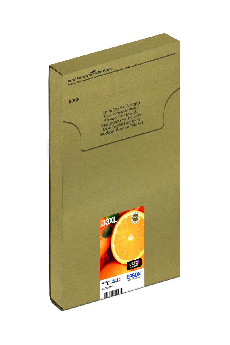 Ink Cartridge - 33xl Oranges - 8.9ml Cyan / Magenta / Yeloow / Photo Black - 12.2ml Black