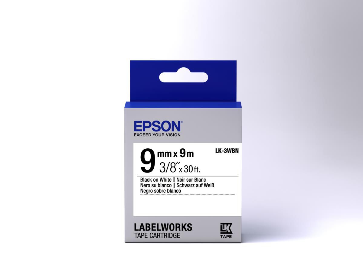 Label Cartridge Standard Lk-3wbn Standard Black/white 9mm (9m)