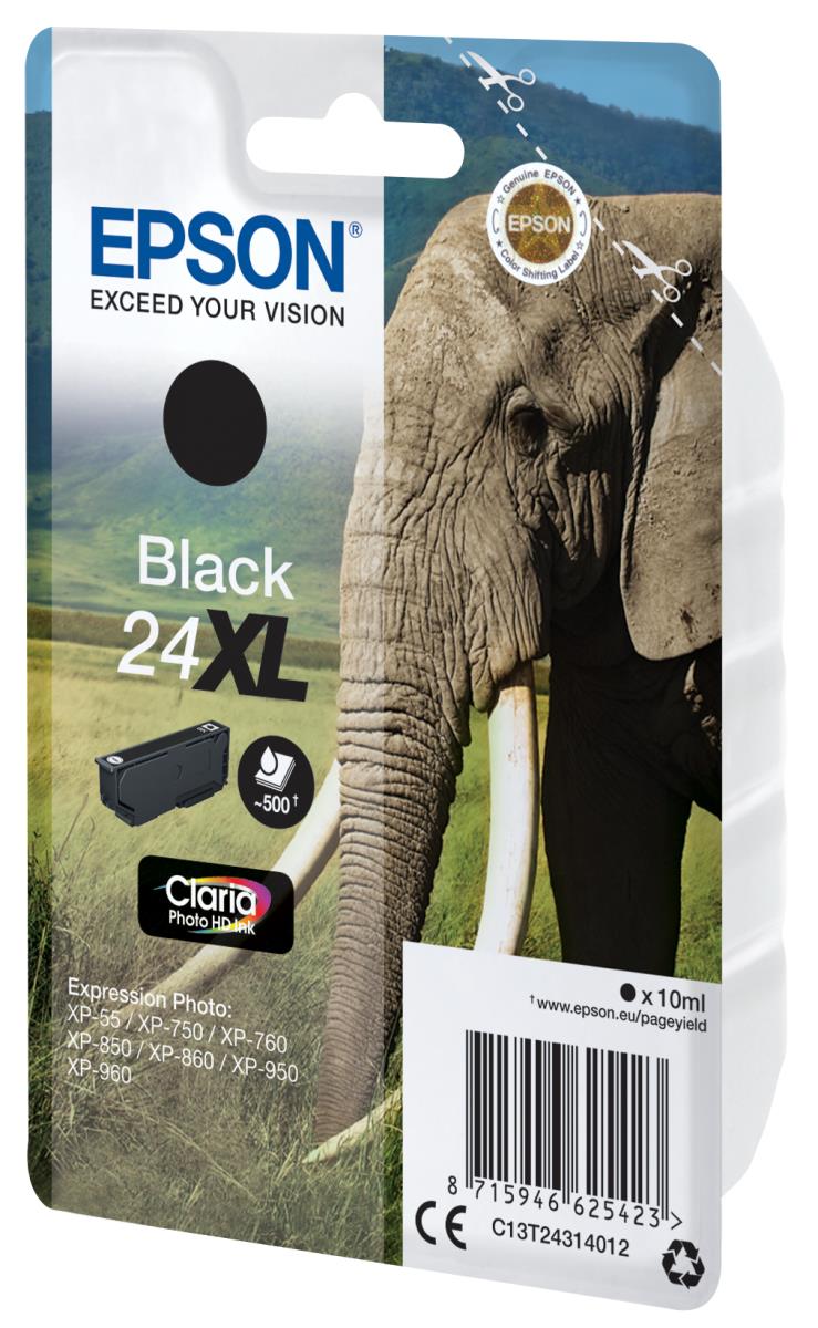 Ink Cartridge - 24xl Elephant 8.7ml - Black Rf/am Tags