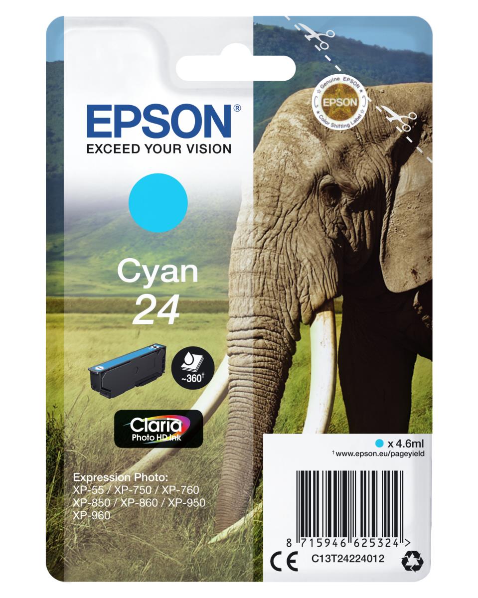 Ink Cartridge - 24 Elephant - 4.6ml - Cyan
