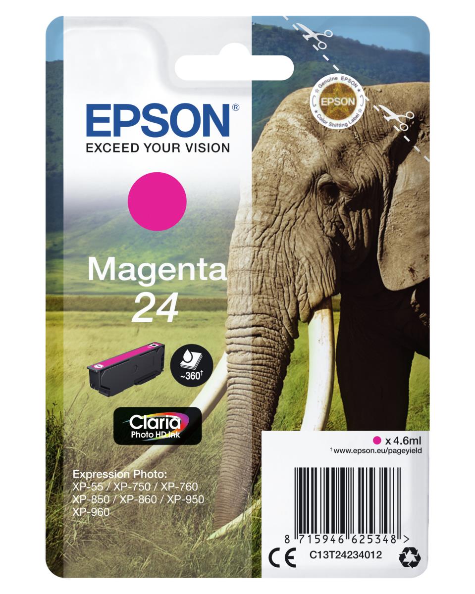 Ink Cartridge - 24 Elephant - 4.6ml - Magenta 24 Rf/am Tags