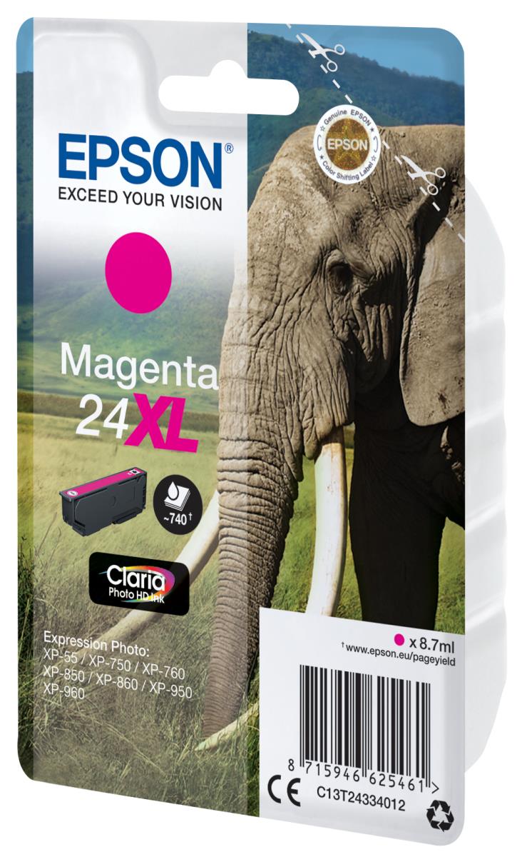 Ink Cartridge - 24xl Elephant - 8.7ml - Magenta Sec