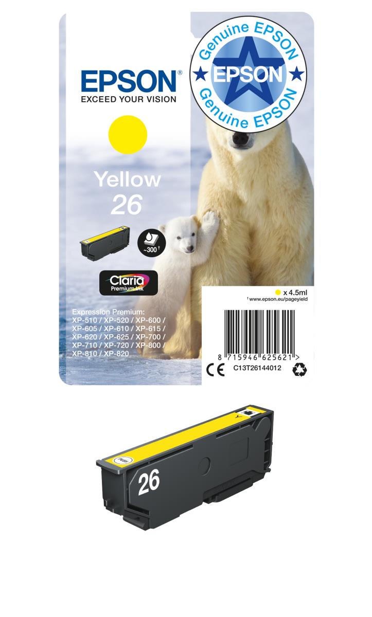 Ink Cartridge - 26 Polar Bear - 4.5ml - Yellow