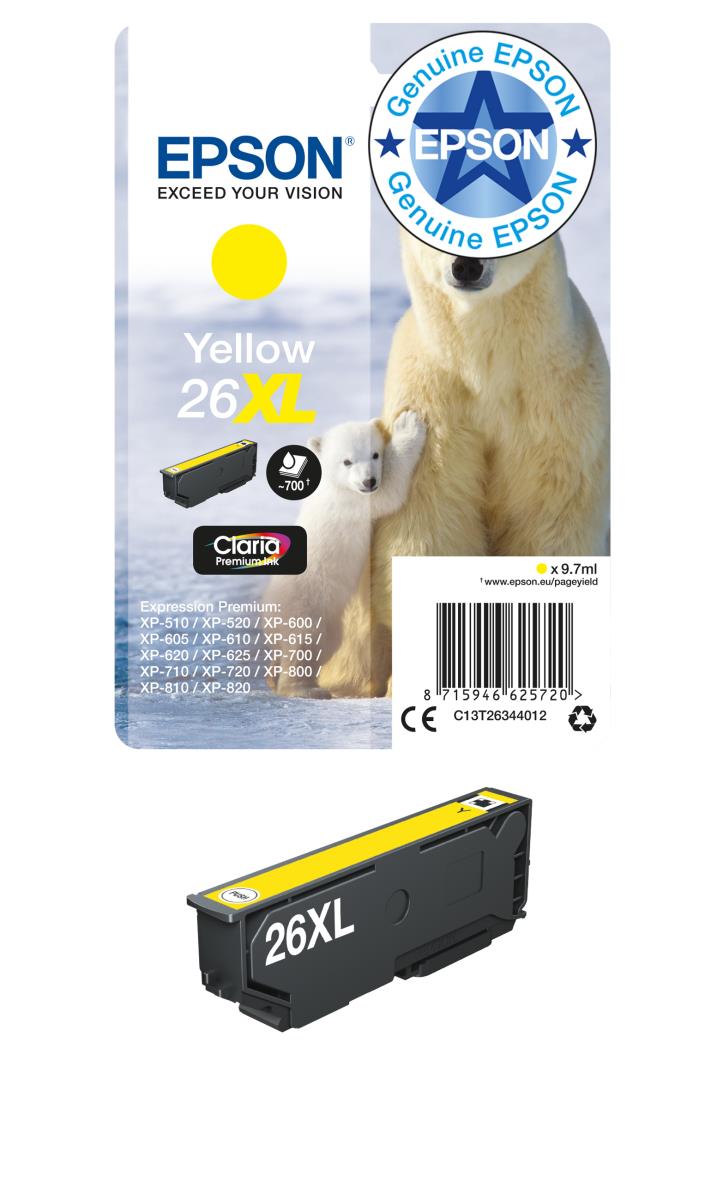 Ink Cartridge - 26xl - 9.7ml - Yellow Rf/am Tags