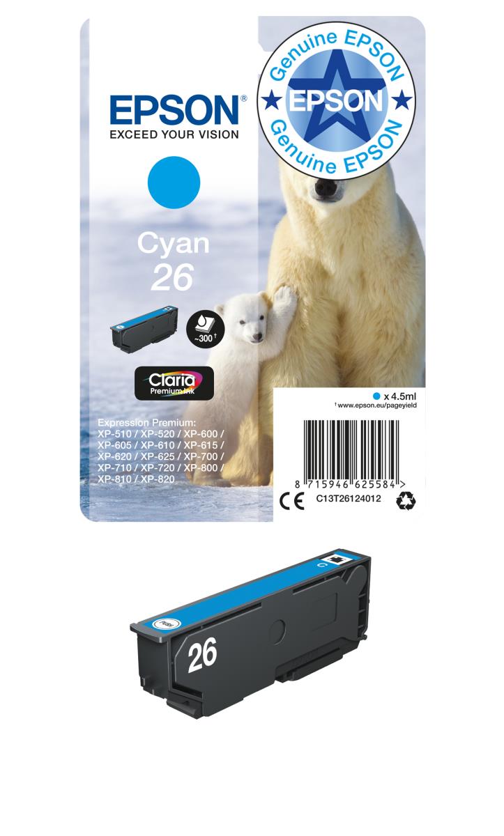 Ink Cartridge - 26 Polar Bear - 4.5ml - Cyan