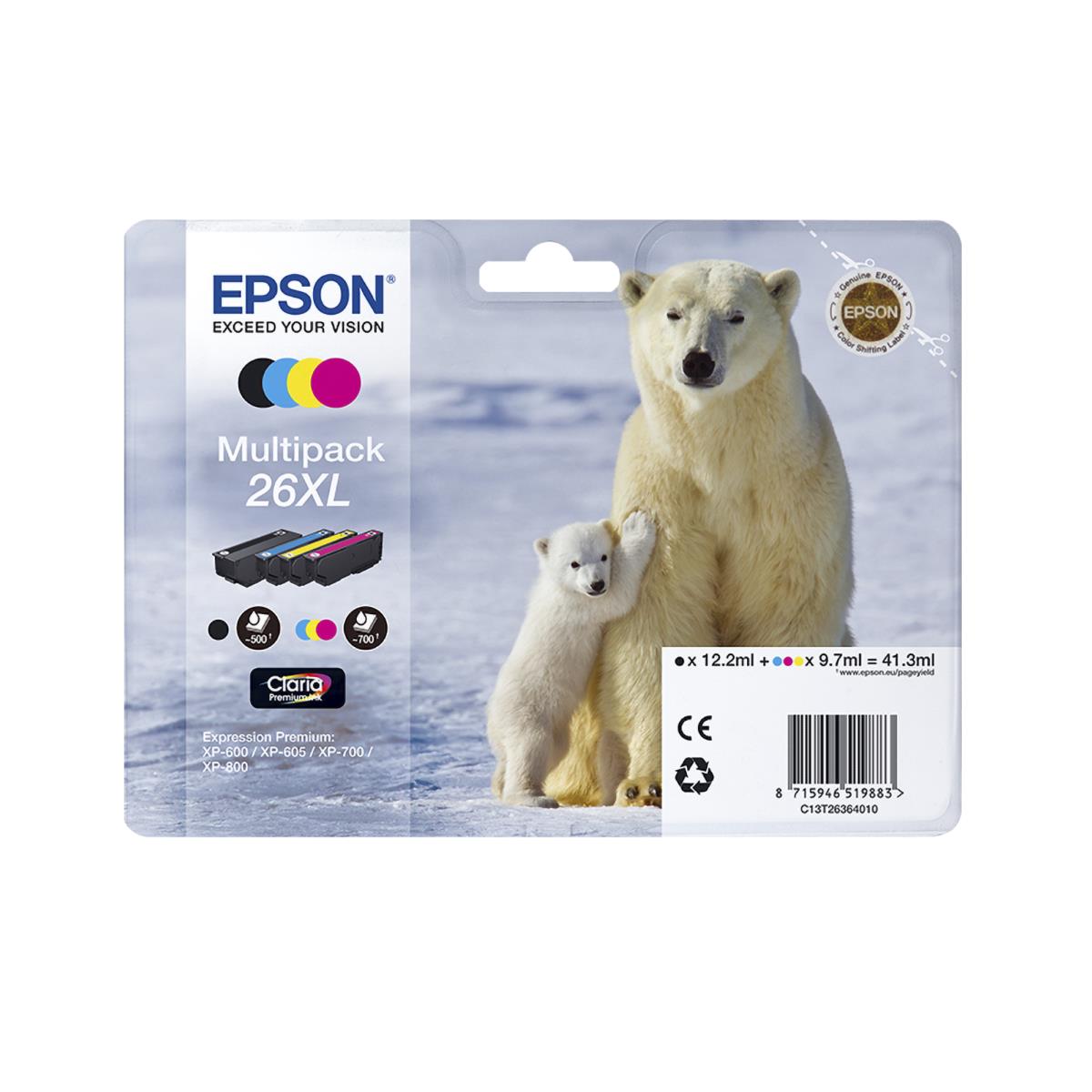 Ink Cartridge - 26xl Polar Bear - 9.7ml - Yellow