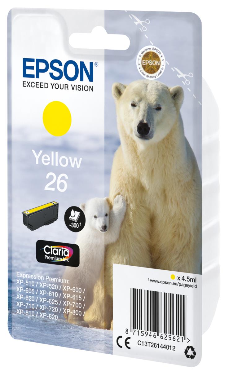 Ink Cartridge - 26 Polar Bear - 4.5ml - Yellow