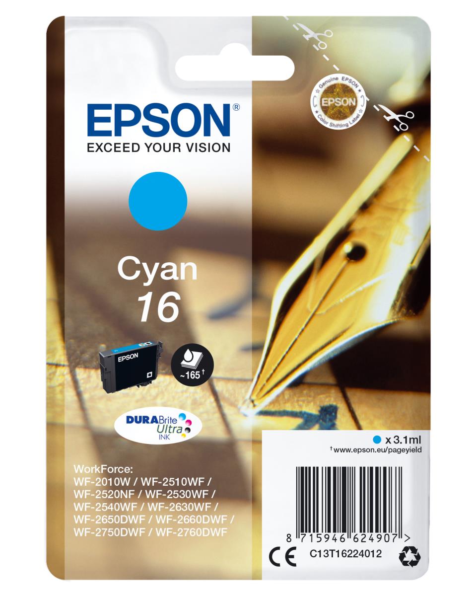 Ink Cartridge - 16 Durabrite - 3.1ml - Cyan Rf/am Tags