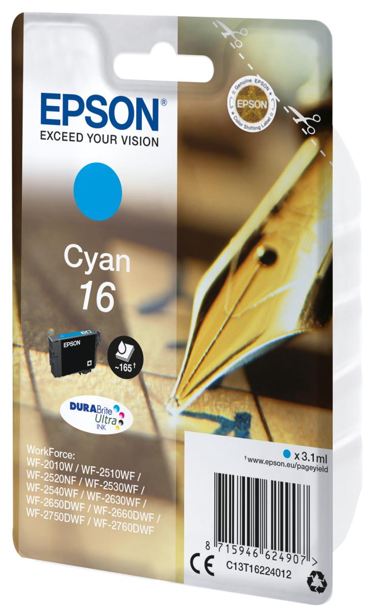 Ink Cartridge - 16 Durabrite - 3.1ml - Cyan Rf/am Tags