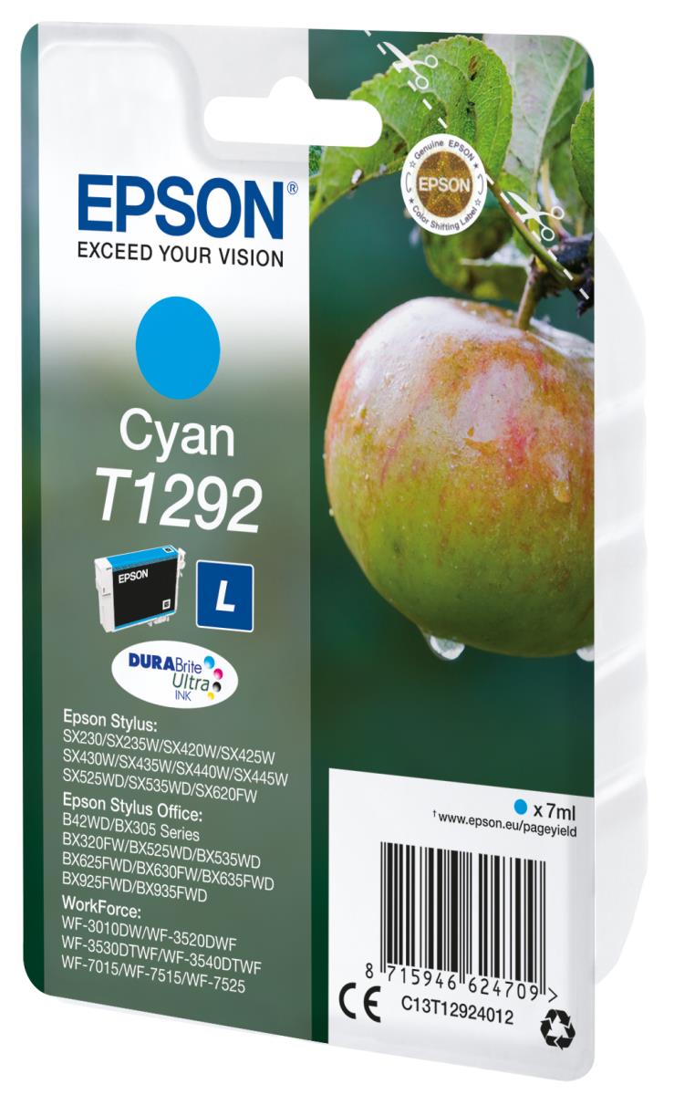 Ink Cartridge - T1292 Apple - 7ml - Cyan Sec