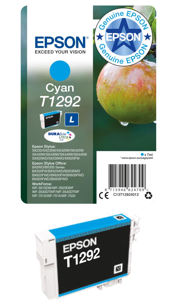 Ink Cartridge - T1292 Apple - 7ml - Cyan