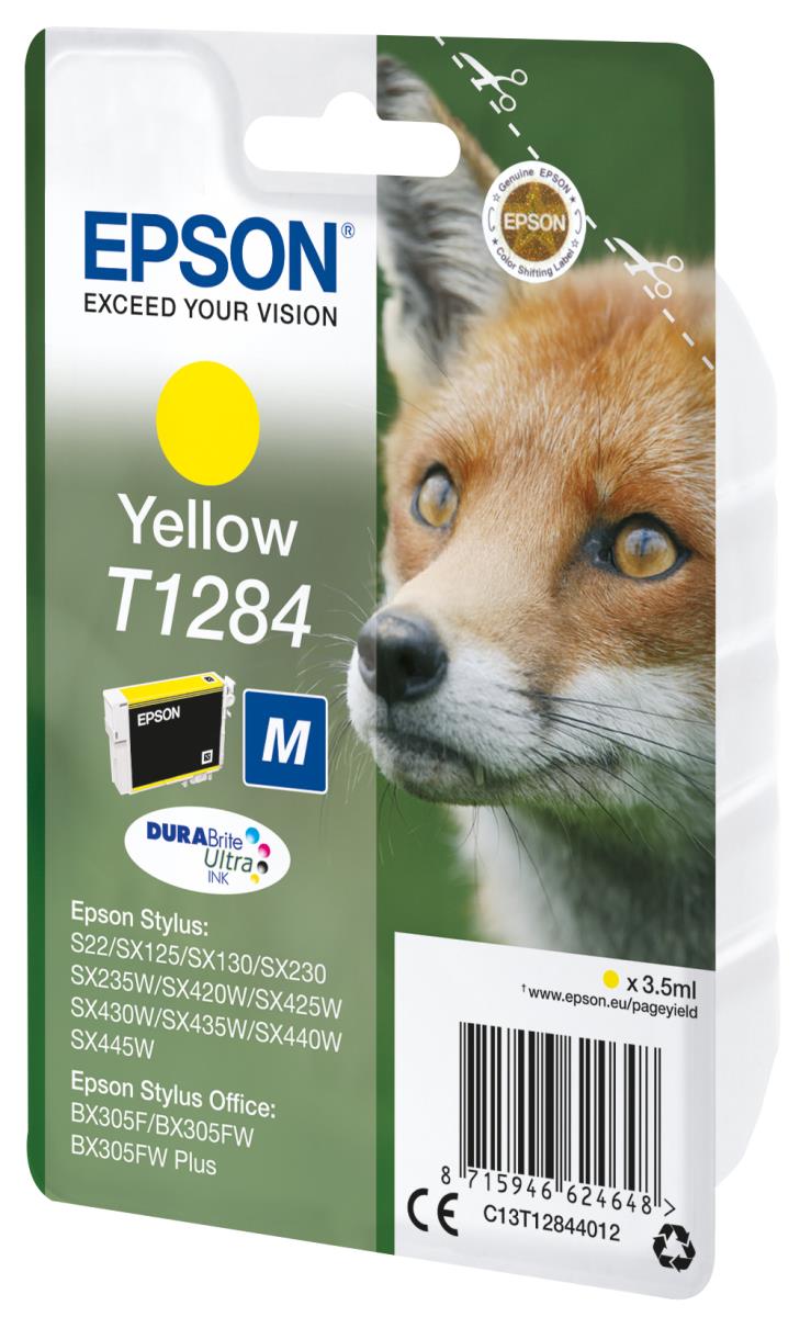 Ink Cartridge - T1284 Fox - 3.5ml - Yellow