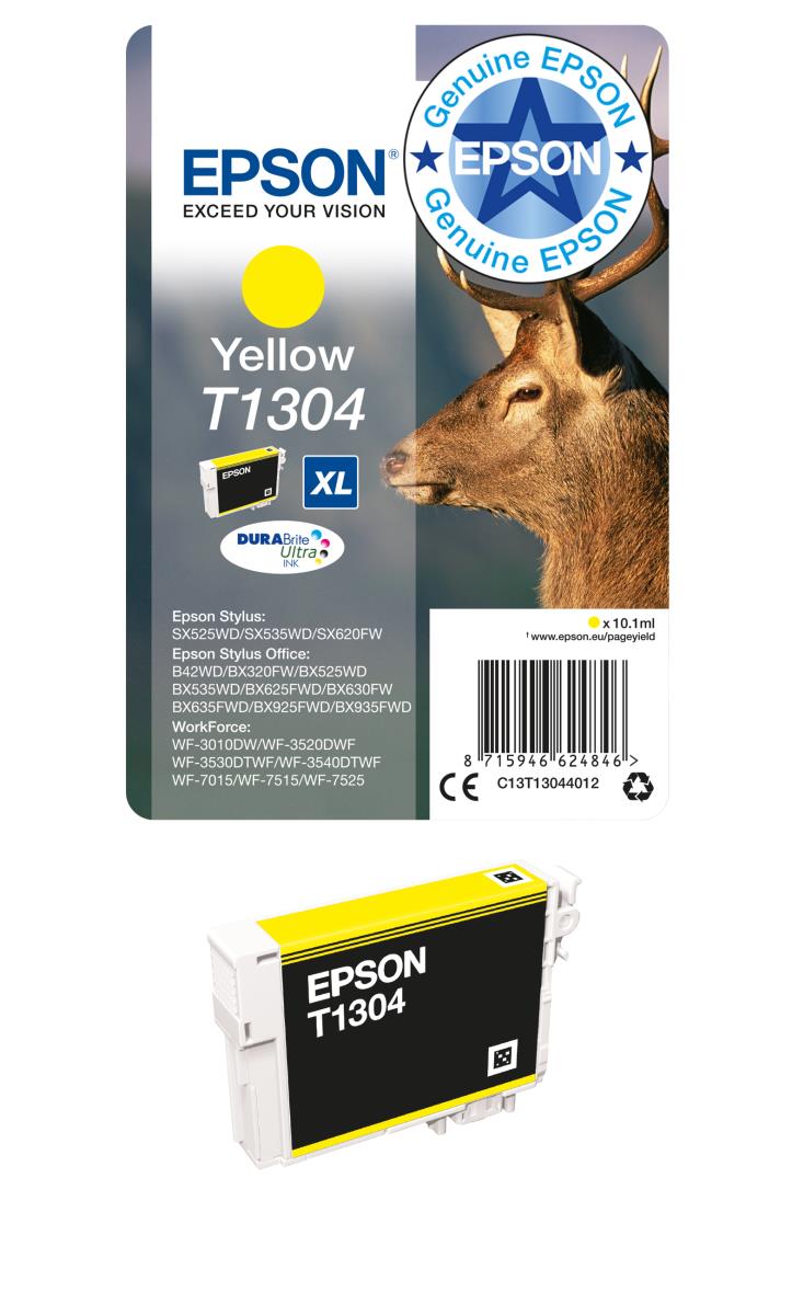 Ink Cartridge - T1304 Stag Xl - 10.1ml - Yellow