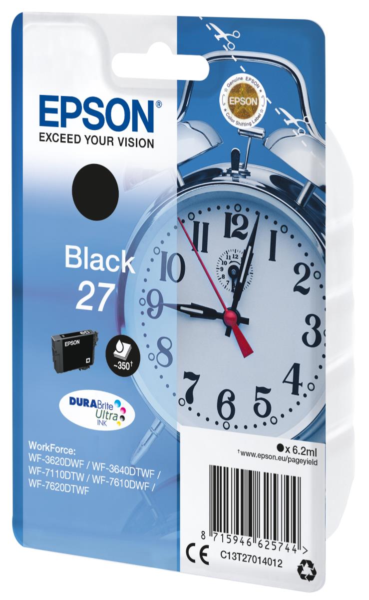 Ink Cartridge - 27 Alarm Clock - 6.2ml - Black Sec