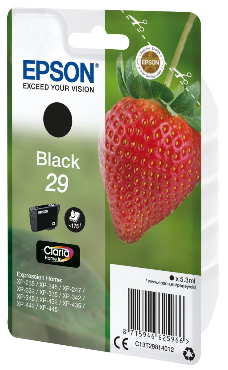 Ink Cartridge - 29 Strawberry - 5.3ml - Black