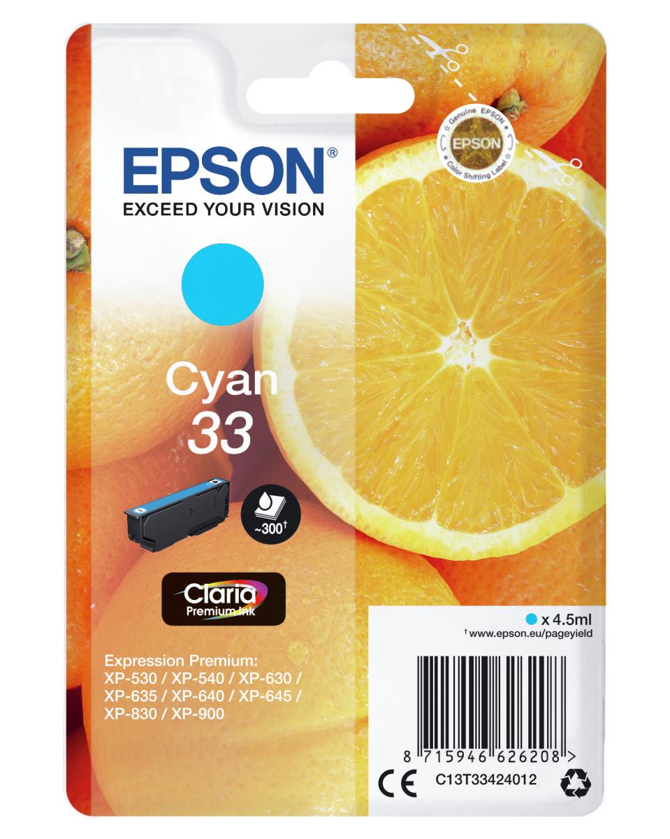 Ink Cartridge - 33 Oranges - 4.5ml - Cyan Sec