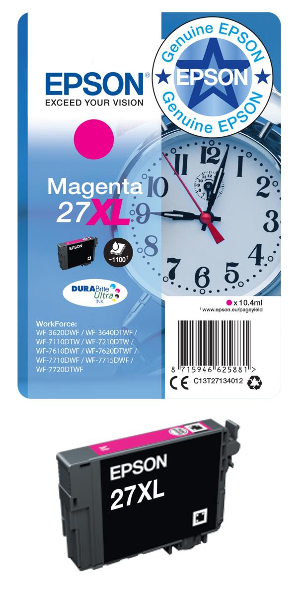 Ink Cartridge - 27xl Alarm Clock - 10.4ml - Magenta - Sec