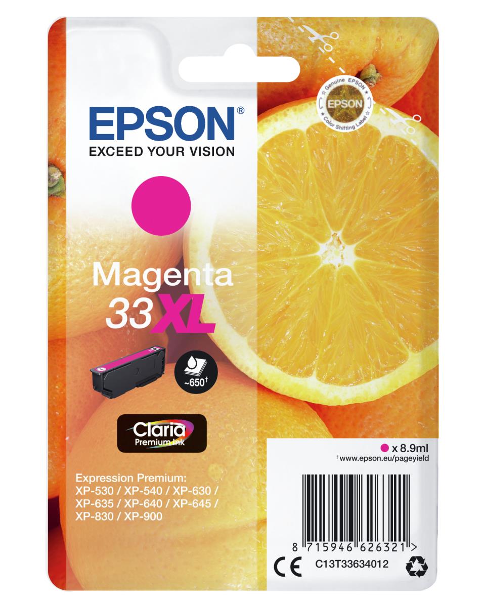 Ink Cartridge - 33xl Oranges - 8.9ml - Magenta Sec