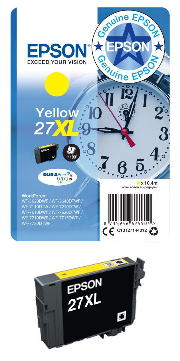 Ink Cartridge - 27xl Alarm Clock - 10.4ml - Yellow