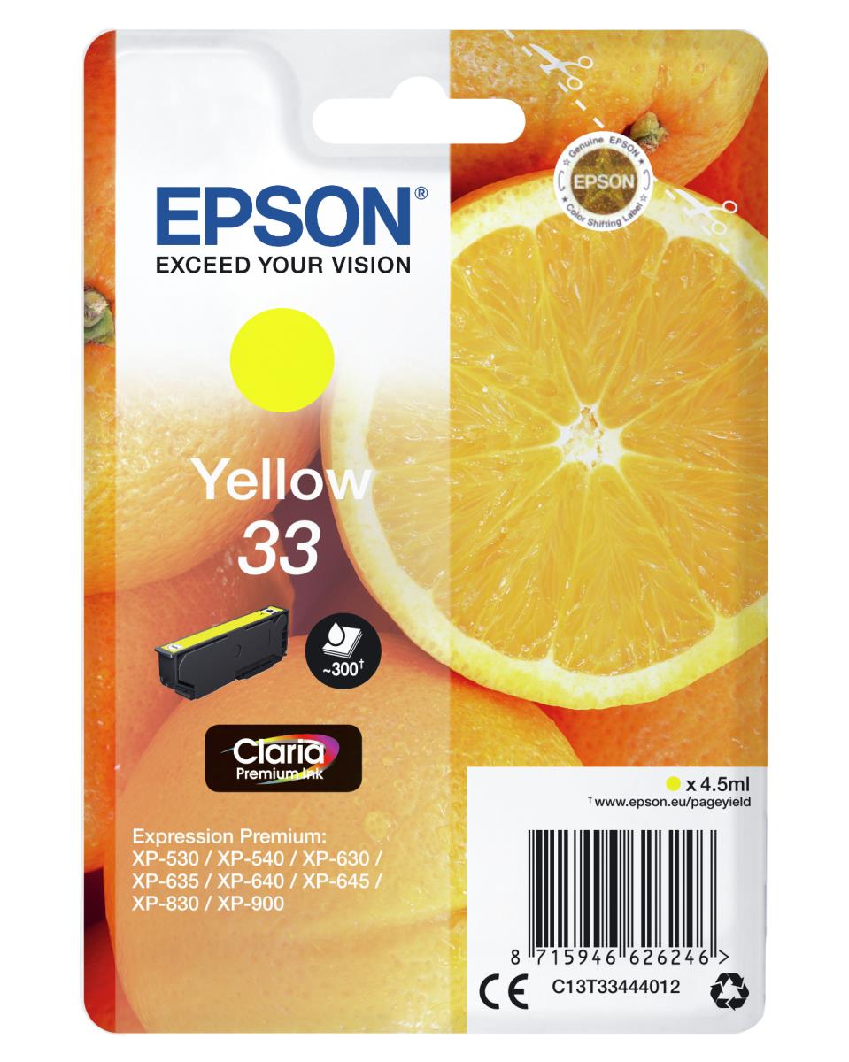 Ink Cartridge - 33 Oranges - 4.5ml - Yellow Sec