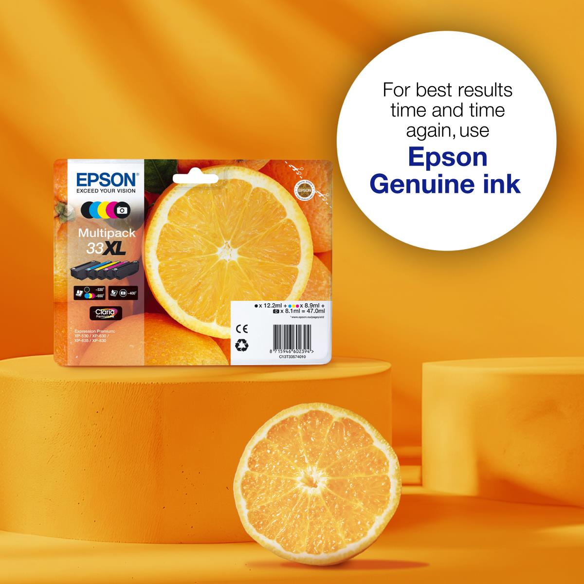 Ink Cartridge - 33xl Oranges - 8.9ml - Yellow
