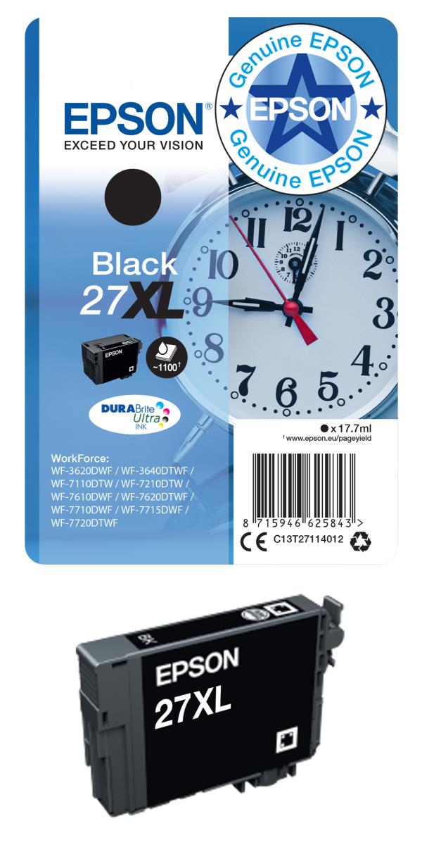 Ink Cartridge - 27xl Alarm Clock - 10.4ml - Yellow/ Cyan/ Magenta